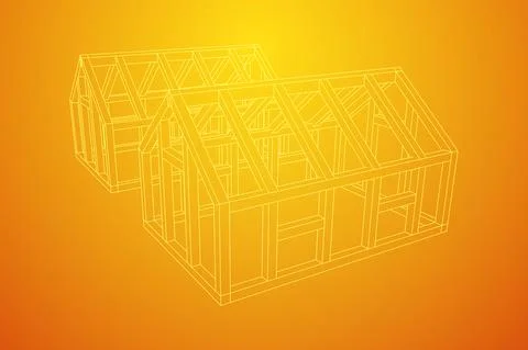 Greenhouse construction frame. Hothouse building object. Warm house Illustrazione stock