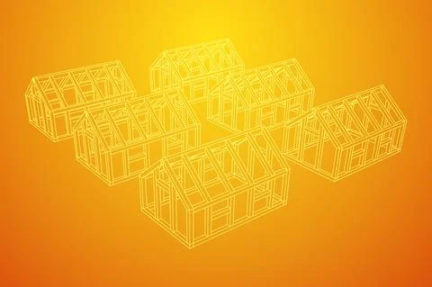 Greenhouse construction frame. Hothouse building object. Warm house Stock Illustration