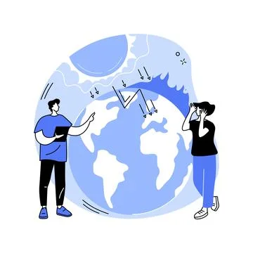 Greenhouse effect abstract concept vector illustration. 스톡 일러스트