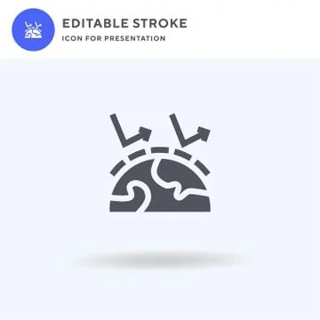 Greenhouse Effect icon vector, filled flat sign, solid pictogram isolated on Illustrazione stock