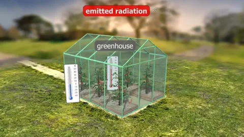 Greenhouse effect  Mechanism Stock Footage 276881495