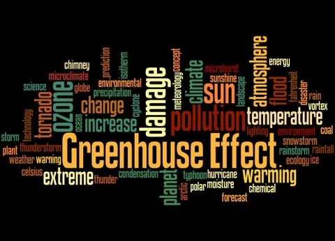 Greenhouse Effect, word cloud concept Stock Illustration