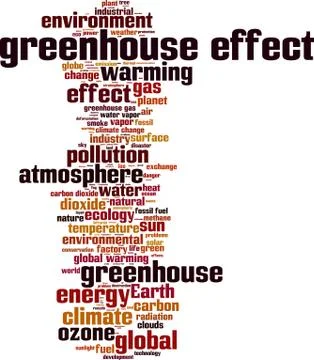 Greenhouse effect word cloud Stock Illustration