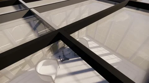 Greenhouse Interior Walkthrough Rendering 3D Animation 4K video Vídeos de archivo 201519199