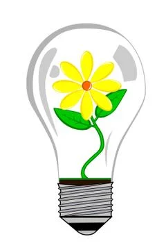 Greenhouse light bulb Stock Illustration