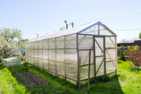 Greenhouse made of polycarbonate Stock Photos