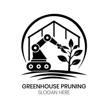 Greenhouse Pruning Bot Professional Logo Stock Illustration