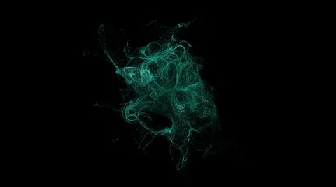 Greenish sparkling particles Stock Illustration