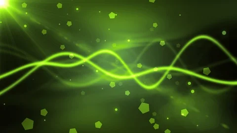 Greenish Wave Particles Stock Footage 91054926