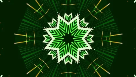 GreenKaleidoscope VJ Loop HD Stock Footage 70358968