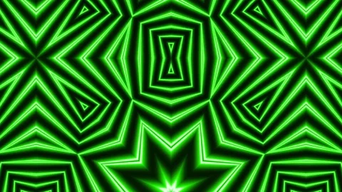 GreenKaleidoscope VJ Loop HD Stock Footage 70359026