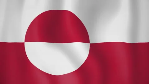 Greenland animated flag. Seamless loop. 4K Stock Footage 145474915