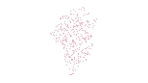 Greenland Dotted Map Networking Dot Motion Graphic 4K. The appearance and Stock Footage 151322309