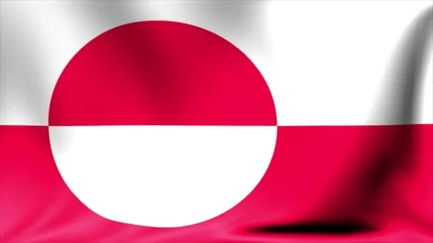 Greenland Flag. Background Seamless Looping Animation. 4K High Definition Video Stock Footage 71840109