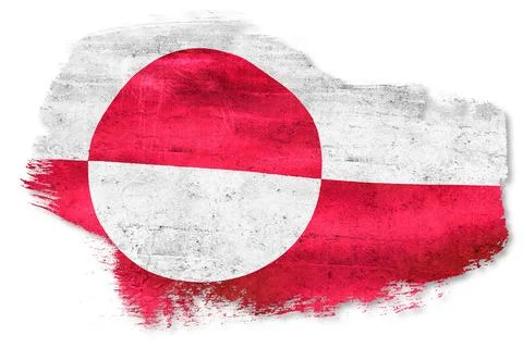 Greenland flag brush stroke concept with texture Stock Illustration