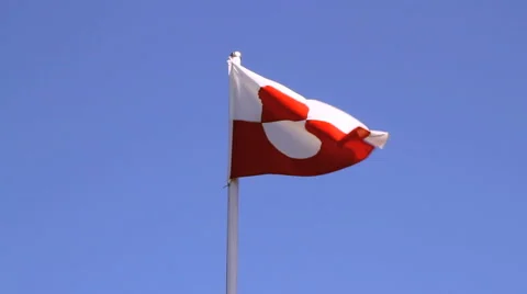 Greenland Flag Stock Footage 1071717