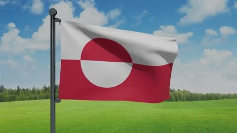 Greenland Flag Stock Footage 152708914