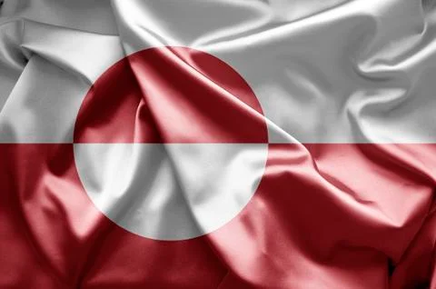 Greenland flag Stock Illustration