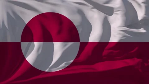Greenland Flag Loop Stock Footage 295721813