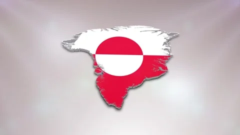 Greenland Flag on Map Stock Footage 277946156
