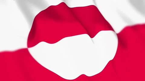 Greenland Flag Seamless Loop 4k 60fps on Sky Background Stock Footage 340349707