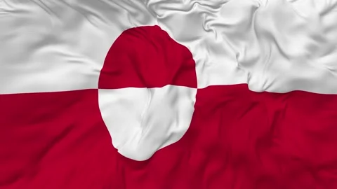 Greenland Flag Seamless Looping Background Waving Slow Motion Stock Footage 234313261