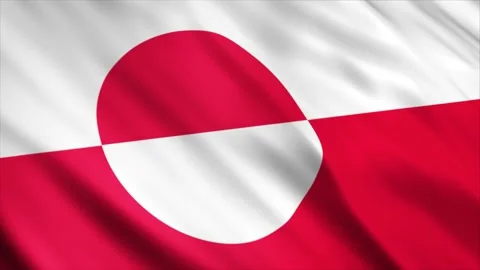 Greenland Flag waving in the wind Stock Footage 236433974