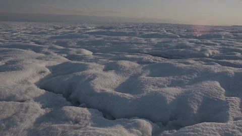 Greenland Ice Sheet at Sunset Close-Up 1 Stock Footage 292941554