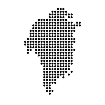 Greenland island dotted vector map Stockillustratie