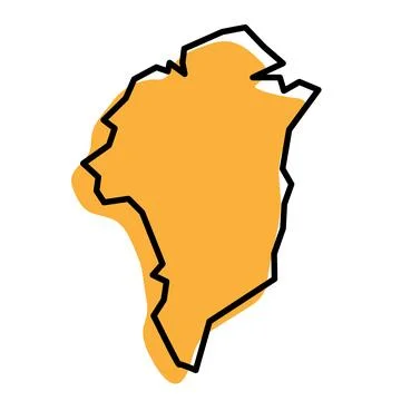 Greenland island simplified vector map Stock-Illustration