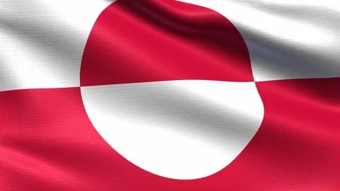Greenland Looping Flag 4K Stock Footage 107346856
