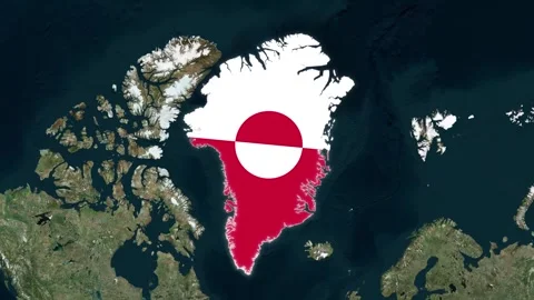 Greenland Map With Flag Animation Stock Footage 327221572