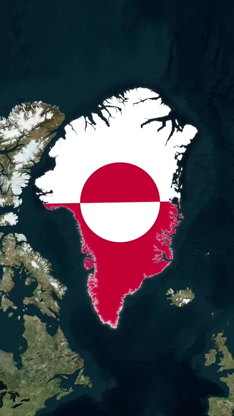 Greenland Map With Flag Loop Animation In Vertical Stock Footage 327232022