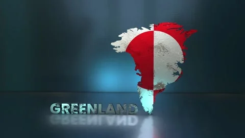 Greenland Map Stock Footage 283080963