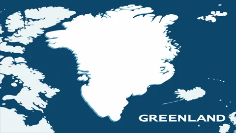 Greenland map Stock Footage 327810029