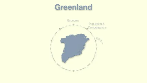 Greenland MAP revealingmotion graphics data elements Stock Footage 339864799