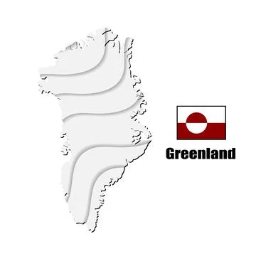 Greenland map on white background. vector illustration. Stock Illustration