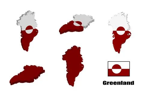 Greenland map on white background. vector illustration. Illustrazione stock