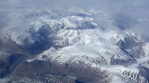 Greenland mountain range aerial Stock Footage 54800345