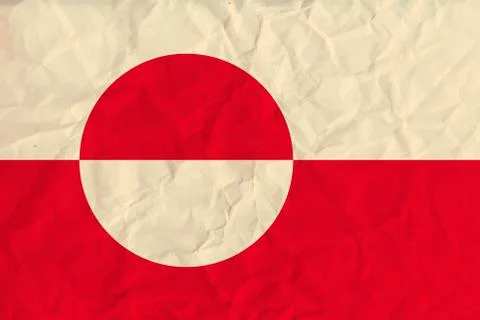 Greenland paper  flag Stock Illustration