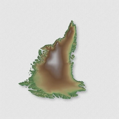 Greenland Rotating 3D Relief Map Seamless Loop, Alpha Channel 4K 스톡 동영상 340716757