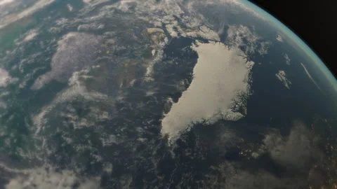 Greenland seen from space. Stock Footage 327343039