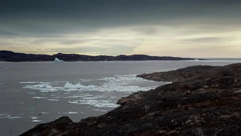 Greenland Timelapse, Ice sheets moving Stock Footage 264760743