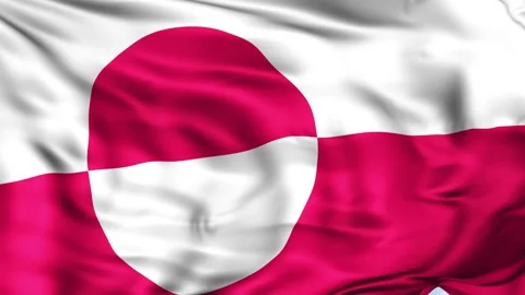 Greenland Waving Flag Background Video stock 204141513