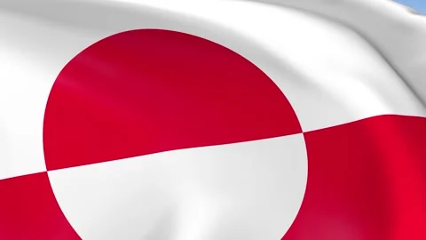 Greenland Waving Flag Background Loop Stock Footage 317848785