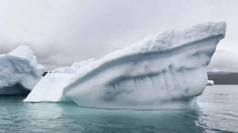 Greenlandic Icebergs In Dramatic Clouds Stock Footage 278594521