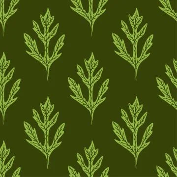 Greenleaves pattern. Vector background design. Nature seamless pattern. Falli Stockillustratie