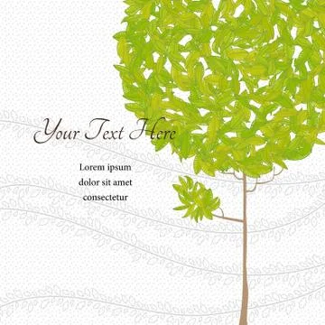 Greenleaves Wind Tree Stock Illustration