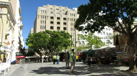Greenmarket square Stock Footage 602616
