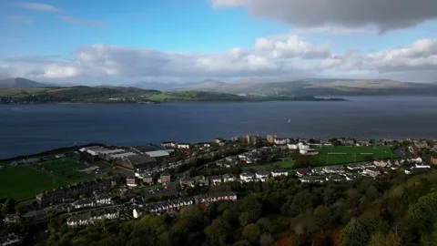 Greenock Drone 4K Stock Footage 322919632